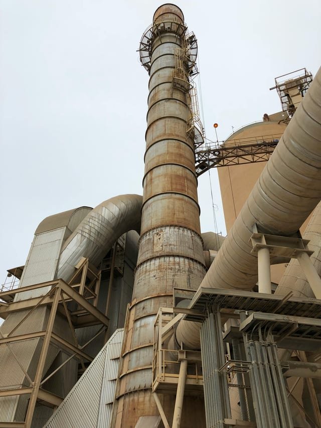Refinery stack at Anjar